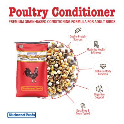 Show full view: Bluebonnet Feeds Poultry Conditioner 16% Protein Premium Formula Grain Bird Food, 50-lb bag slide 6 of 9