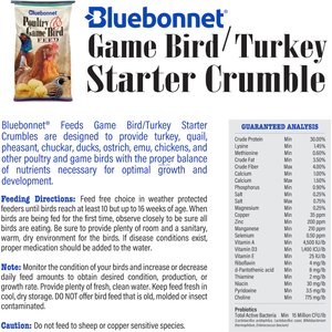 Bluebonnet Feeds Poultry & Game 30% Protein Crumble Bird Food, 50-lb bag