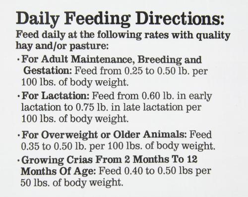 Show full view: Bluebonnet Feeds Supreme Llama Alpaca Small Pellet Feed, 50-lb bag slide 6 of 10