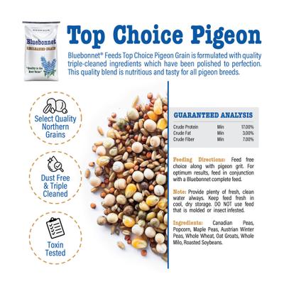 Show full view: Bluebonnet Feeds Top Choice Pigeon Food, 50-lb bag slide 6 of 10