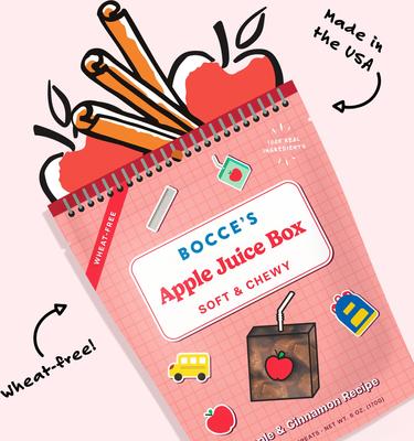Show full view: Bocce's Bakery Apple Juice Box Soft & Chewy Dog Treats, 6-oz bag slide 5 of 10
