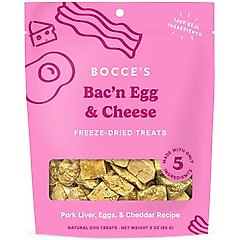 Bocce's Bakery Bac'N Egg & Cheese High-Protein Freeze-Dried Dog & Cat Treats, 3-oz bag