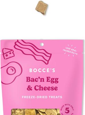 Show full view: Bocce's Bakery Bac'N Egg & Cheese High-Protein Freeze-Dried Dog & Cat Treats, 3-oz bag slide 4 of 9