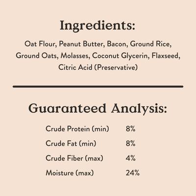 Show full view: Bocce's Bakery Bac'n Nutty PB & Bacon Training Bites Dog Treats, 6-oz bag slide 8 of 10