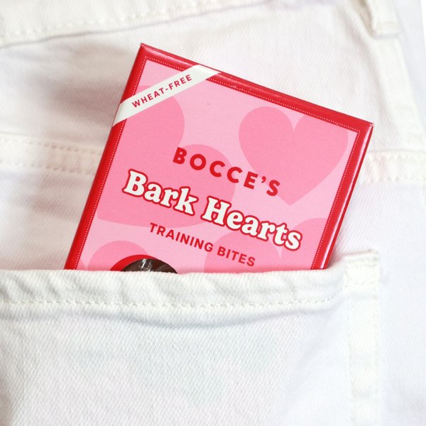 Bocce's Bakery Bark Hearts Training Bites Limited Ingredient Soft & Chewy Dog Treats, 2-oz bag