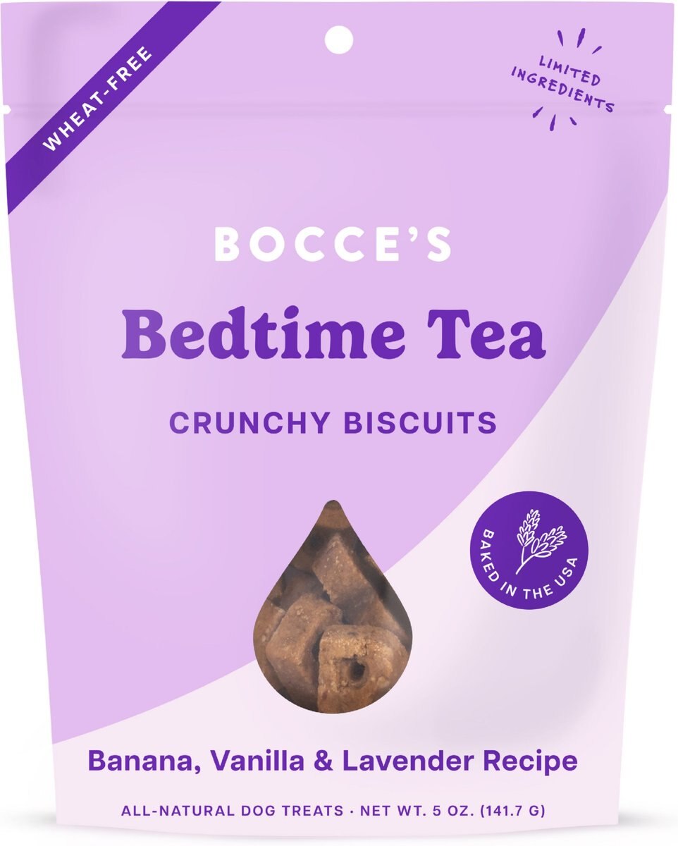 Bocce's Bakery Banana Split Banana, Carob & Vanilla Dog Treats, 5-oz bag