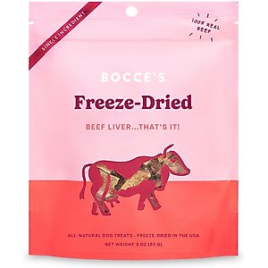 Bocce's Bakery Beef Liver Freeze-Dried Treats, 3-oz bag