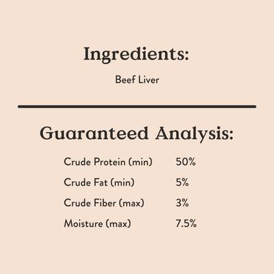 Show full view: Bocce's Bakery Beef Liver Freeze-Dried Treats, 3-oz bag slide 8 of 10