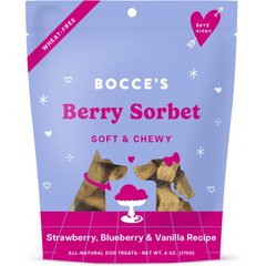 Bocce's Bakery Berry Sorbet Limited Ingredient Soft & Chewy Dog Treats, 6-oz bag
