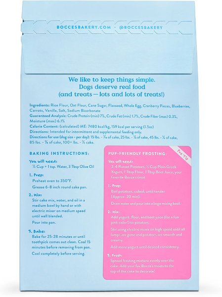 Bocce's Bakery Birthday Cake Mix Dog Treats, 9-oz bag