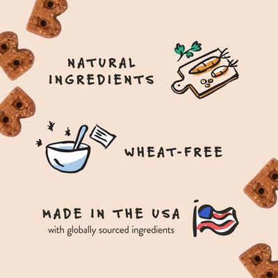 Show full view: Bocce's Bakery Birthday Peanut Butter, Molasses & Vanilla Cake Dog Treats, 5-oz bag slide 4 of 11