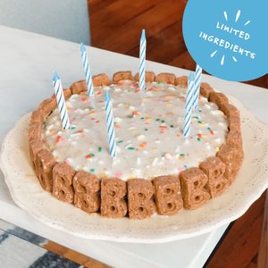 Bocce's Bakery Birthday Peanut Butter, Molasses & Vanilla Cake Dog Treats, 5-oz bag