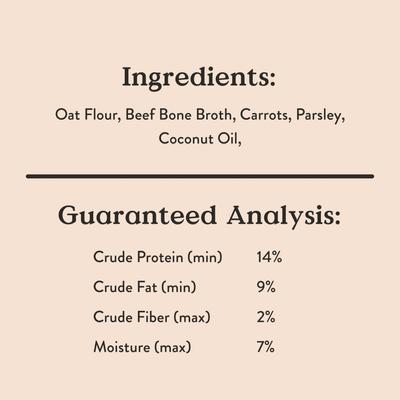 Show full view: Bocce's Bakery Bone Broth, Carrots & Parsley Dog Treats, 5-oz bag slide 8 of 11