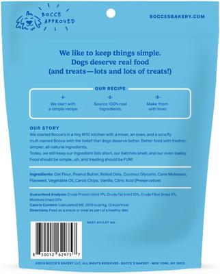 Show full view: Bocce's Bakery Campfire S'mores Peanut Butter, Carob & Vanilla Recipe Dog Treats, 6-oz bag slide 3 of 11