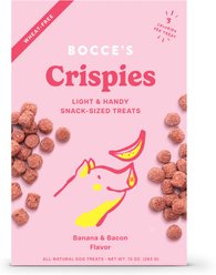 Bocce's Bakery Crispies Banana & Bacon Recipe Dog Treats, 10-oz box