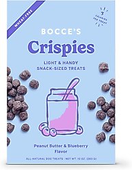 Bocce's Bakery Crispies PB & Blueberry Recipe Dog Treats, 10-oz box