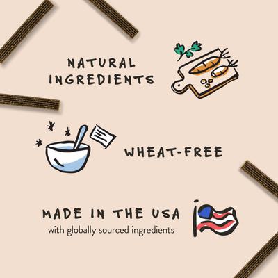 Show full view: Bocce's Bakery Dailies Brushy Sticks Small Coconut & Mint Recipe Dental Dog Treats, 13-oz bag slide 4 of 10