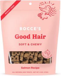 Bocce's Bakery Dailies Good Hair Salmon Recipe Dog Treats, 6-oz pouch
