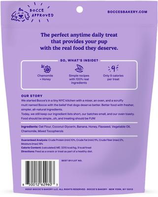 Show full view: Bocce's Bakery Dailies Sweet Dreams Bananas + Honey Recipe Dog Treats, 6-oz pouch slide 3 of 10