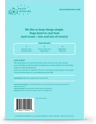Show full view: Bocce's Bakery Daily Support Breath Aid Apple & Mint Recipe Dog Treat, 12-oz box slide 3 of 10