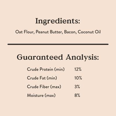 Show full view: Bocce's Bakery Everyday Bac'N Nutty Biscuits Crunchy Dog Treats, 5-oz bag slide 8 of 10