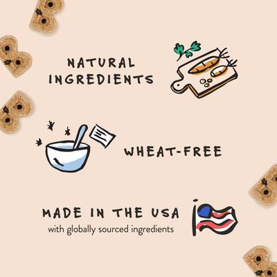 Show full view: Bocce's Bakery Everyday Quack Quack Quack Biscuits Crunchy Dog Treats, 5-oz bag slide 4 of 10