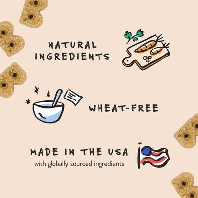 Show full view: Bocce's Bakery Fish & Chips Biscuits Crunchy Dog Treats, 5-oz bag slide 4 of 10