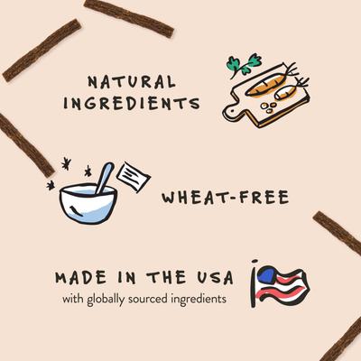 Show full view: Bocce's Bakery Grazers Beef Jerky Dog Treats, 4-oz pouch slide 4 of 10