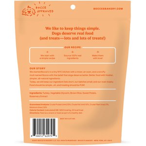 Bocce's Bakery Grazers Turkey Jerky Dog Treats, 4-oz pouch