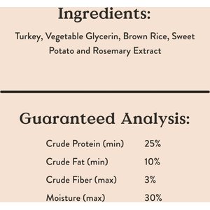 Bocce's Bakery Grazers Turkey Jerky Dog Treats, 4-oz pouch