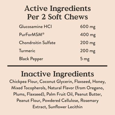 Show full view: Bocce's Bakery Hip & Joint Soft Chew Joint Supplement for Dogs, 60 count slide 8 of 10