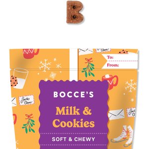 Bocce's Bakery Milk n Cookies Peanut Butter & Vanilla Limited Ingredient Soft & Chewy Dog Treats, 6-oz bag