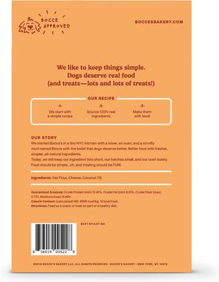 Show full view: Bocce's Bakery Oven Baked Wheat-Free Cheese Recipe Dog Treats, 14-oz box slide 3 of 9