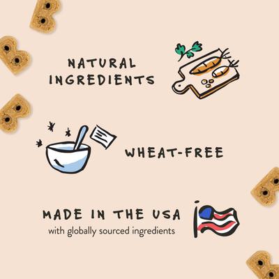 Show full view: Bocce's Bakery Oven Baked Wheat-Free Pb + Banana Recipe Dog Treats, 14-oz box slide 4 of 10