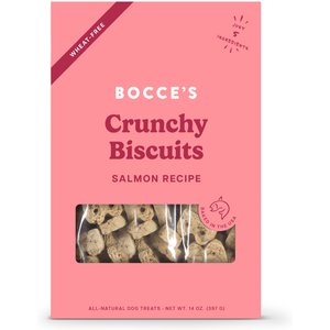 Bocce's Bakery Oven Baked Wheat-Free Salmon Recipe Dog Treats, 14-oz box