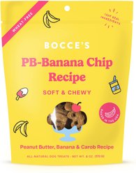 Bocce's Bakery PB-Banana Chip Recipe Dog Treats, 6-oz bag