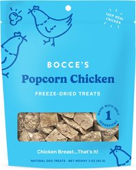 Bocce's Bakery Popcorn Chicken High-Protein Freeze-Dried Dog & Cat Treats, 3-oz bag