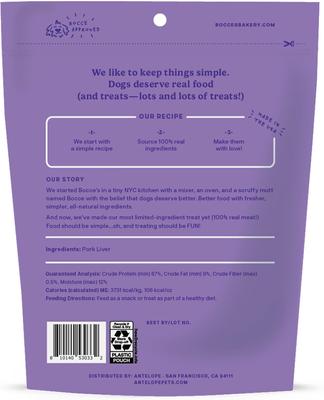 Show full view: Bocce's Bakery Pulled Pork High-Protein Freeze-Dried Dog & Cat Treats, 3-oz bag slide 3 of 9