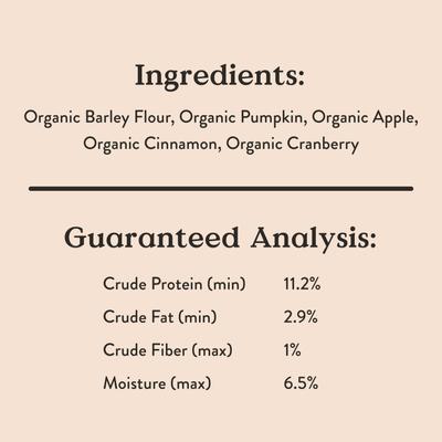 Show full view: Bocce's Bakery Pumpk'n Harvest Biscuits Crunchy Dog Treats, 12-oz bag slide 8 of 9