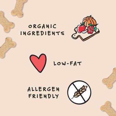 Show full view: Bocce's Bakery Pumpk'n Harvest Biscuits Crunchy Dog Treats, 12-oz bag slide 4 of 9