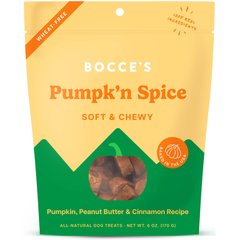 Bocce's Bakery Pumpk'n Spice Pumpkin, PB & Cinnamon Recipe Dog Treats, 6-oz bag