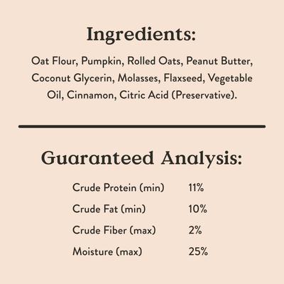 Show full view: Bocce's Bakery Pumpk'n Spice Pumpkin, PB & Cinnamon Recipe Dog Treats, 6-oz bag slide 8 of 10