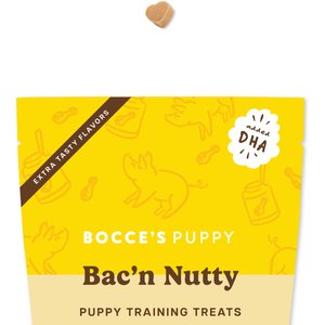 Bocce's Bakery Puppy Bac'n Nutty Training Bites Peanut Butter Limited-Ingredient-Diet Soft & Chewy Dog Treats, 3-oz bag