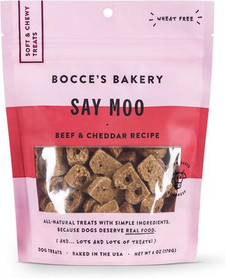 Show full view: Bocce's Bakery Say Moo Beef & Cheddar Recipe + Bac'n Nutty PB & Bacon Recipe Dog Treats slide 2 of 6