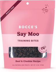 Bocce's Bakery Say Moo Beef & Cheddar Training Bites Dog Treats, 6-oz bag