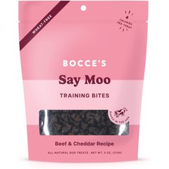Bocce's Bakery Say Moo Beef & Cheddar Training Bites Dog Treats, 6-oz bag