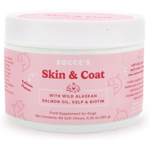 Bocce's Bakery Soft Chew Skin & Coat Supplement for Dogs, 60 count
