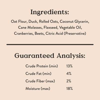 Show full view: Bocce's Bakery Soft & Chewy Duck Recipe Dog Treats, 6-oz bag slide 8 of 10