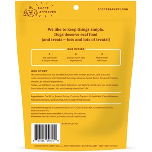 Bocce's Bakery Soft & Chewy Peanut Butter & Banana Recipe Dog Treats, 6-oz bag