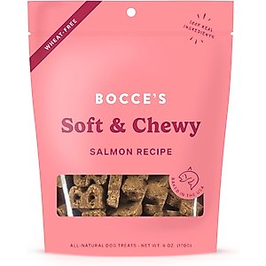 Bocce's Bakery Soft & Chewy Salmon Recipe Dog Treats, 6-oz bag